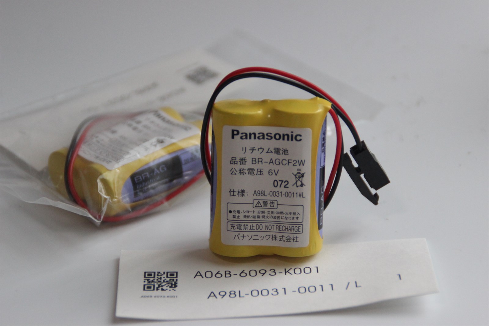 GE FANUC PLC battery A98L00310011L 6V Lithium Battery Panasonic BRAGCF2W