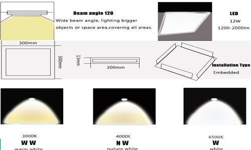 Modern design 24w LED panel 30x30 recessed lighting