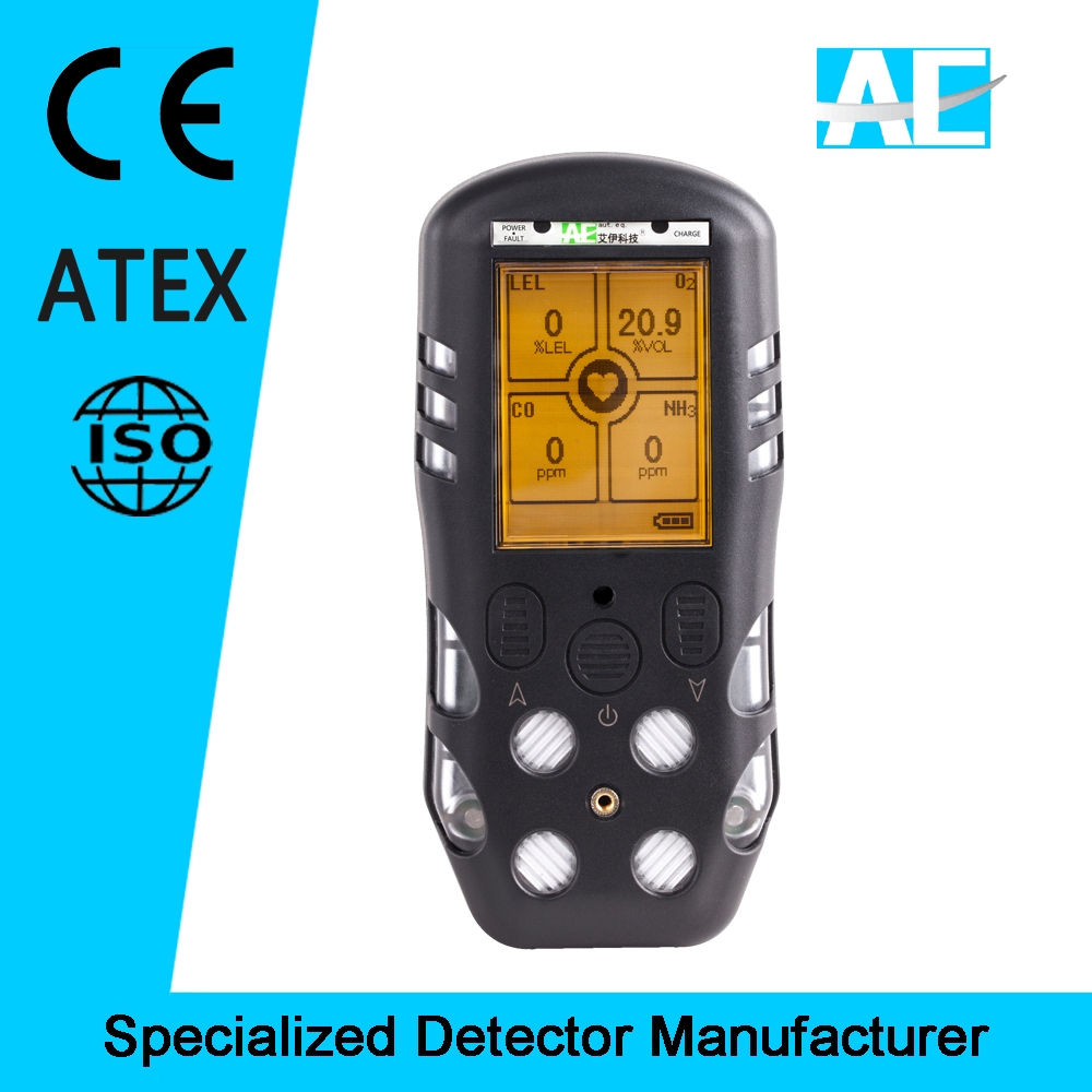 IP66 CE ATEX Certified Portable Multi Gas Detector