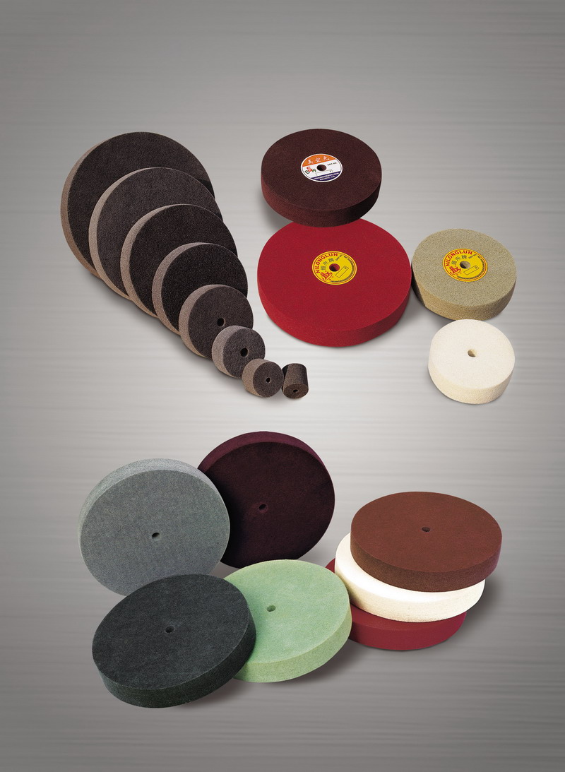 Nonwoven polishing wheel unitized wheel buffing wheel