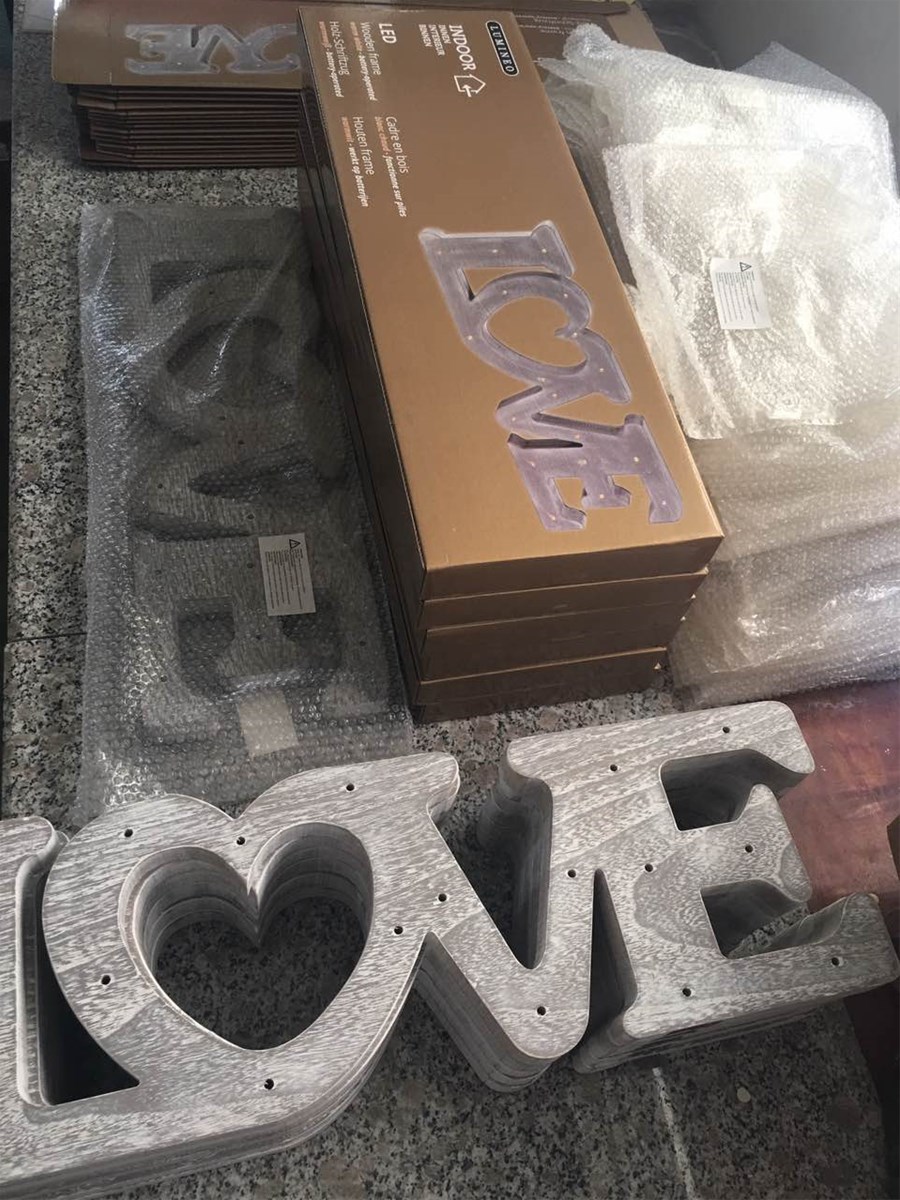 wedding marquee decorative led wooden alphabet letters