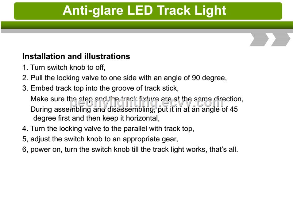 AntiGlare COB LED spot track light LED track light 25W 35W