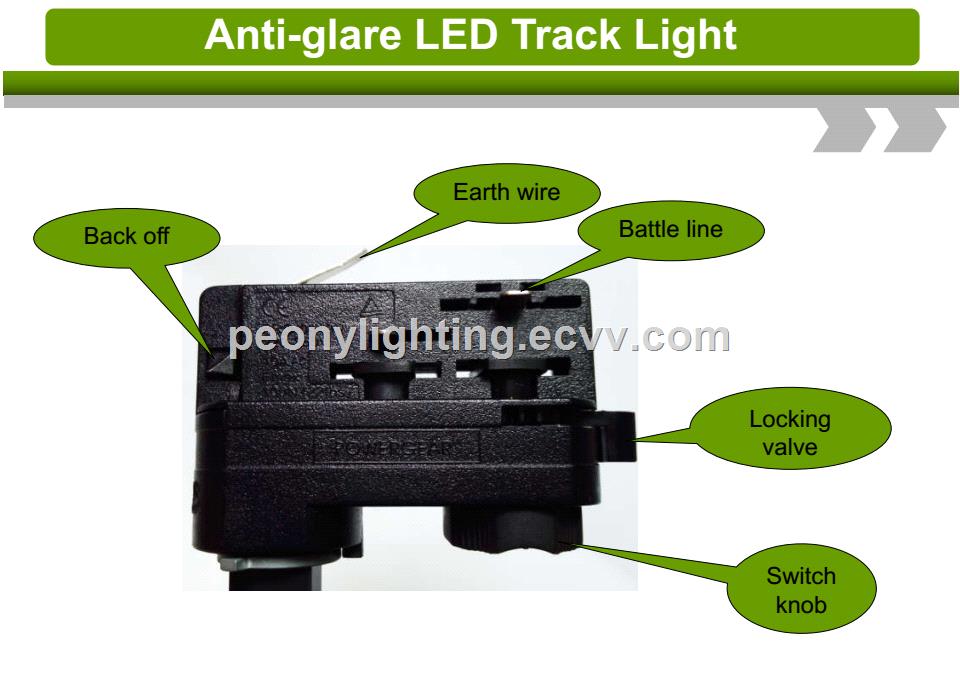 AntiGlare COB LED spot track light LED track light 25W 35W