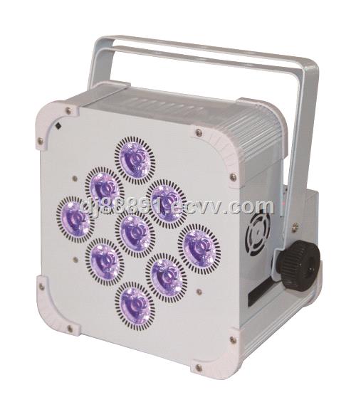 LED 9Pcs Stage Battery LightRGBWAUV 6IN1