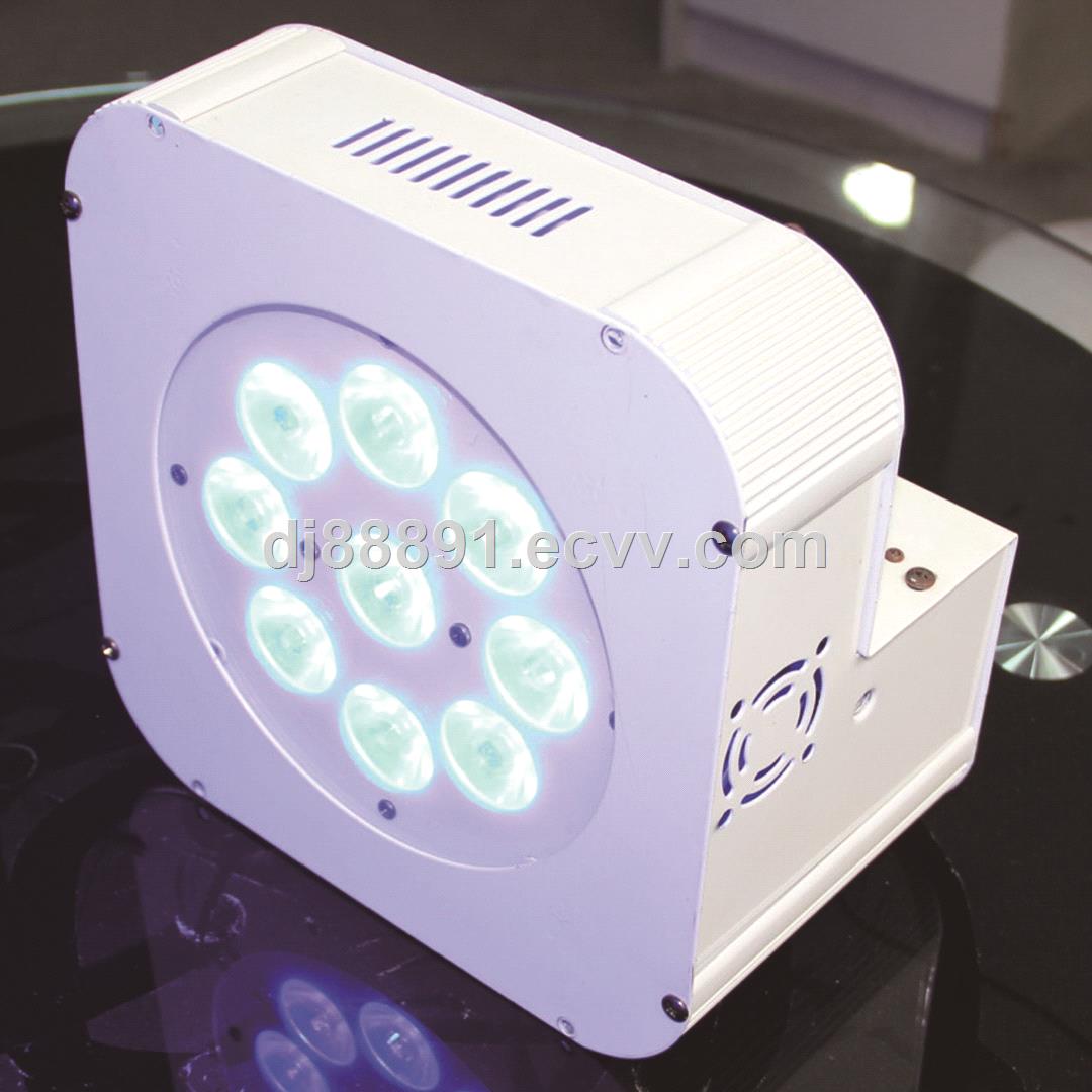 LED 9Pcs Stage Battery LightRGBWAUV 6IN1