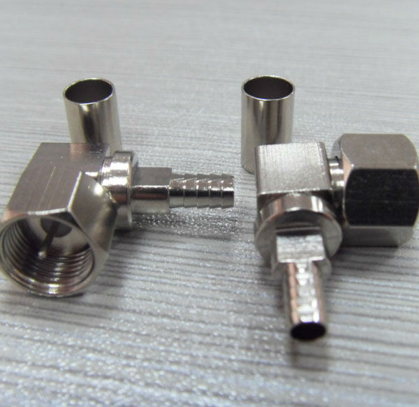 Straight F RF Coaxial Connector With Cable
