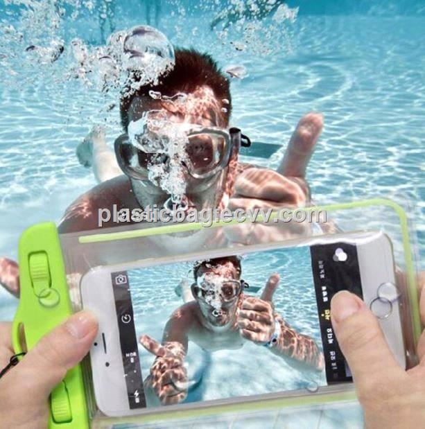 Underwater Outdoor Universal IPX8 Waterproof Pouch Waterproof Dry Bag for Cell Phone with DuleSides Transparent Windows