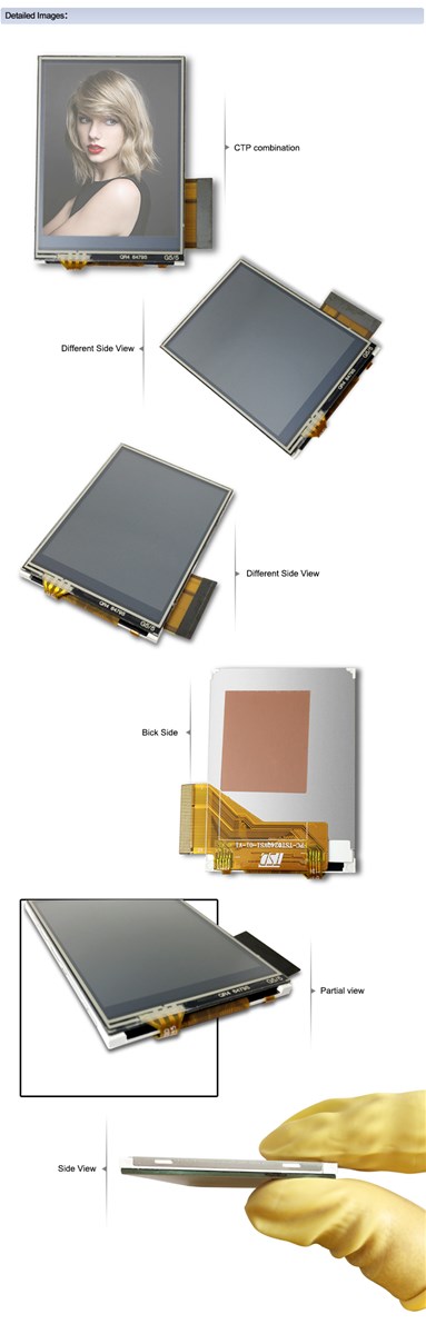 24 inch TFT display 240x320 QVGA with RTP
