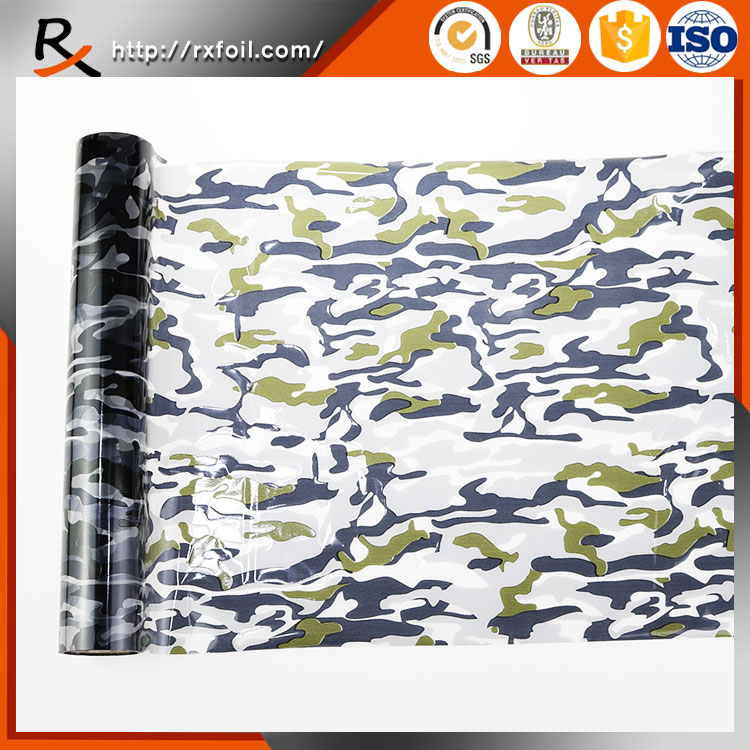 Camo design textile and leather hot stamping foil
