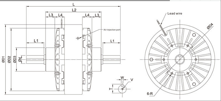 SUNRISE High Performance CE Qualified Magnetic Powder Clutch for Printing Machine