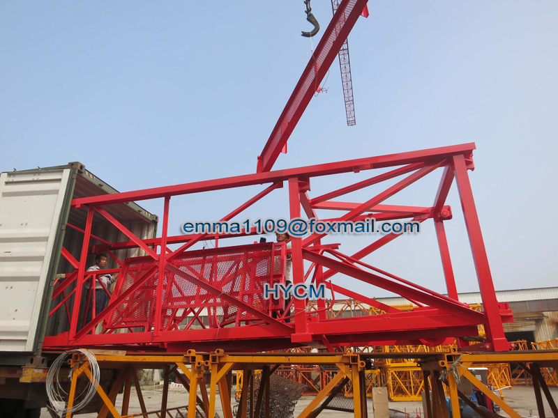 Hot Sell D120 4522 Luffing Jib Tower Crane 6tons Load 45m Luffing Jib Factory Cost