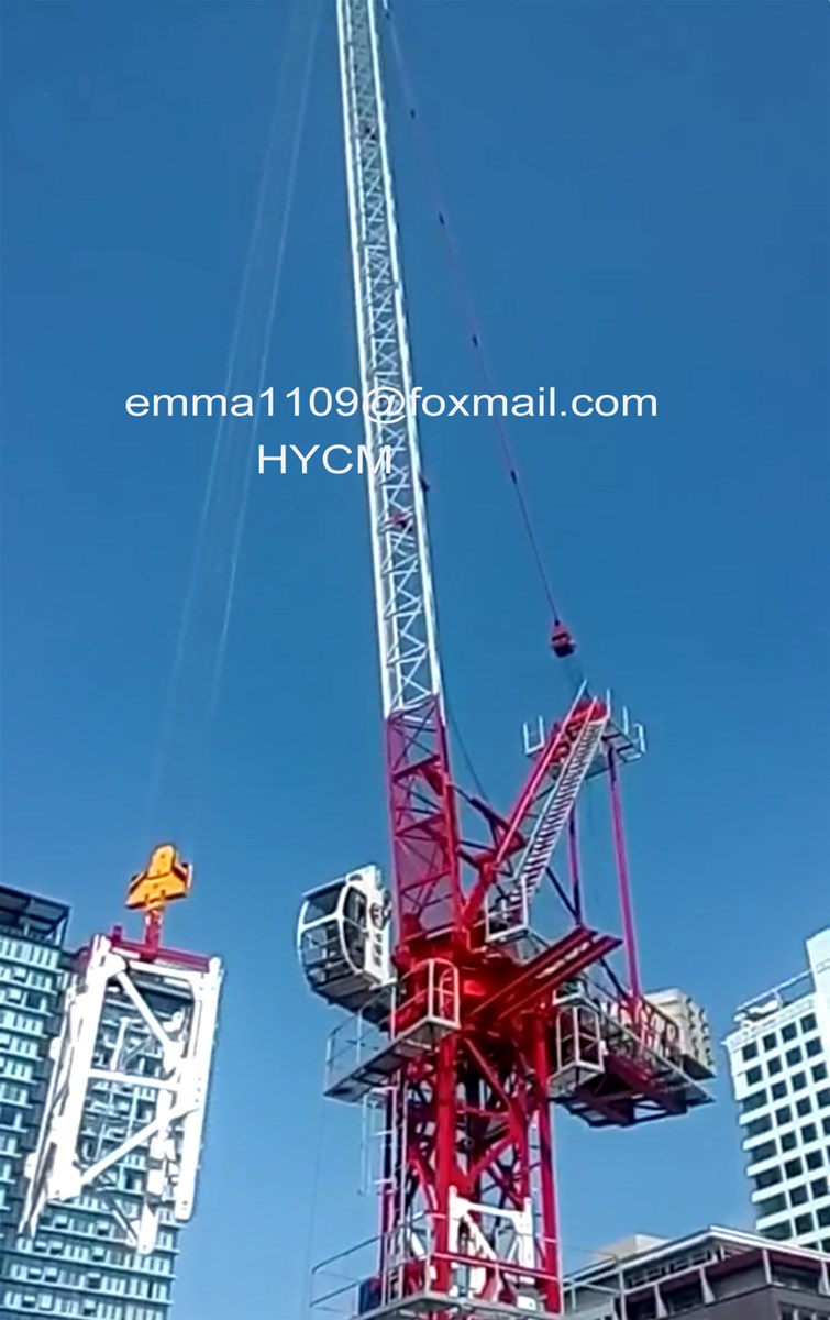 Hot Sell D120 4522 Luffing Jib Tower Crane 6tons Load 45m Luffing Jib Factory Cost