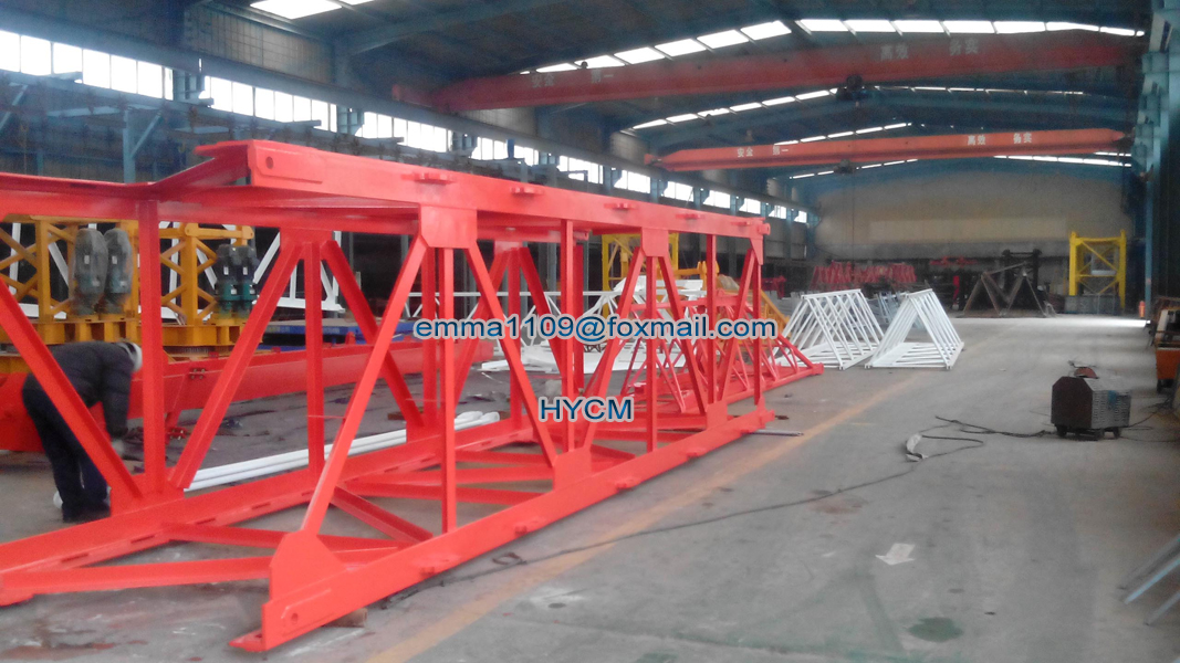 Hot Sell D120 4522 Luffing Jib Tower Crane 6tons Load 45m Luffing Jib Factory Cost
