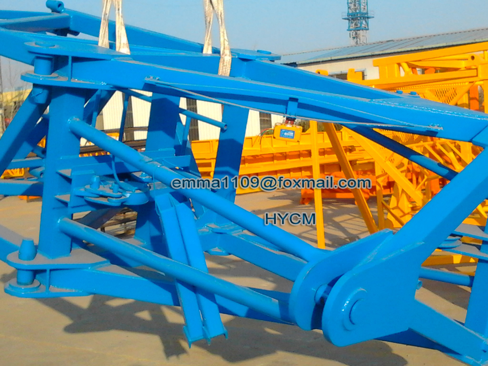 Small PT5010 Topless Tower Crane 5t Load 50m Jib External Climbing Type