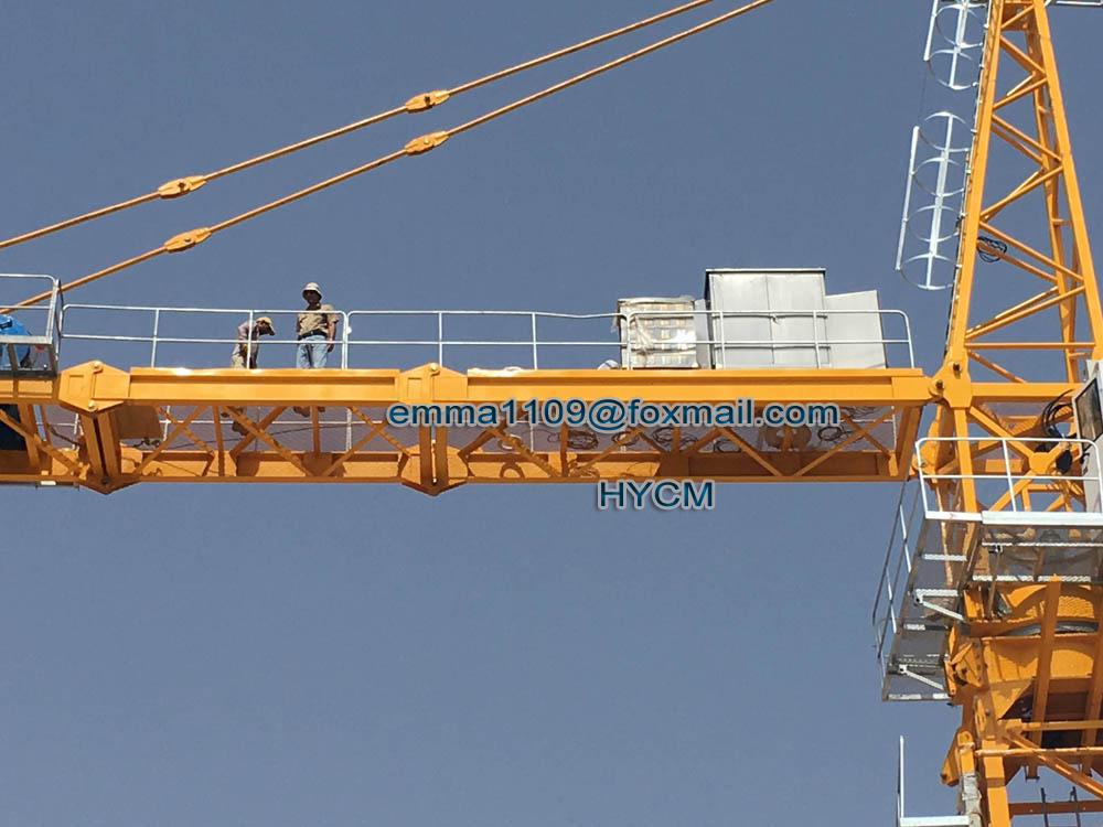 QTZ315 Large Hammer Head Tower Crane TC7040 16TONS Load VFD Inverter Control