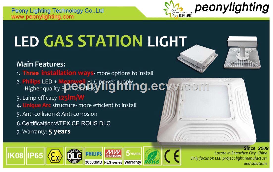 aluminum IP65 150w led gas station light led canopy light from shenzhen with AT