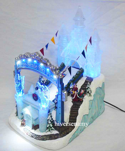 Handmade Resin Figurine Christmas Crafts Water Fountain