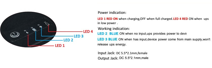 ecaltvv Super small UPS battery for WiFi router 12v 12w mini small size DC UPS with battery backup