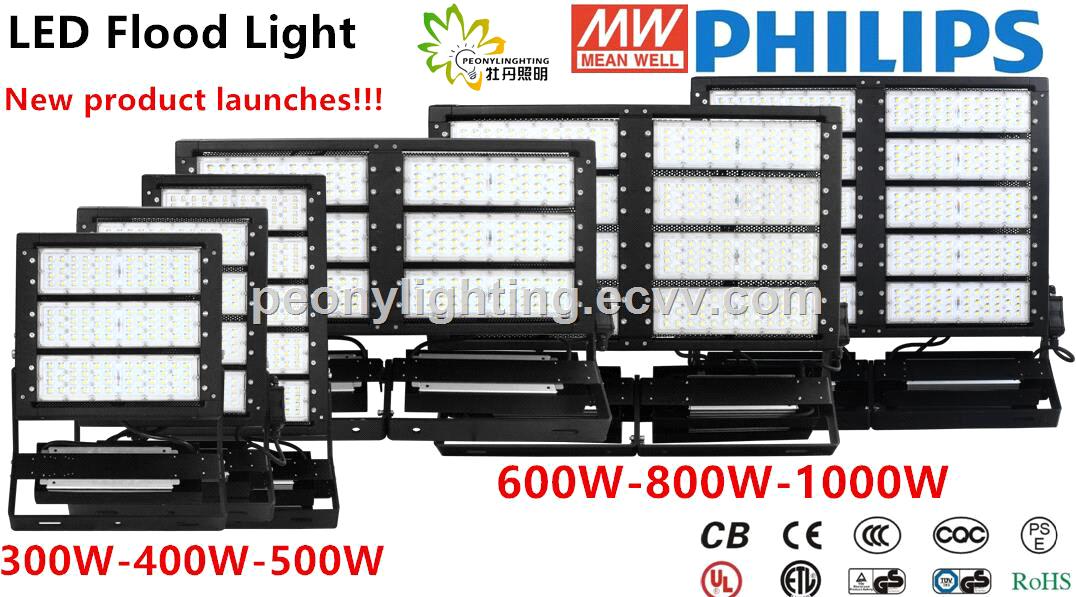 stadium lighting for football and basketball filed High lumen waterproof outdoor ip65 800w led flood light