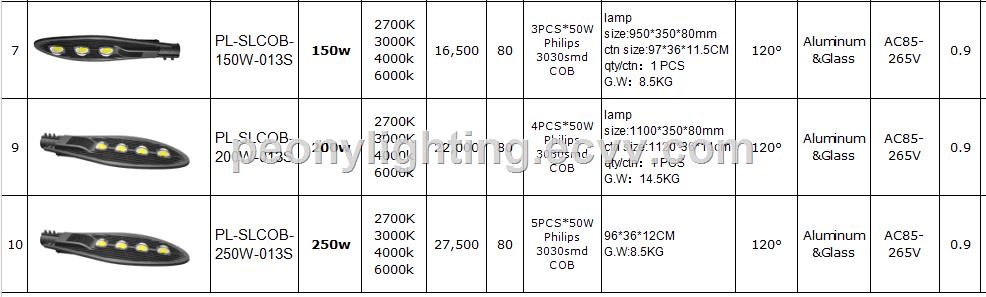 NEW hot sell COB LED street light with good price