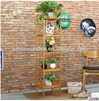 Solid Wood Folding Ladder Flower Stand