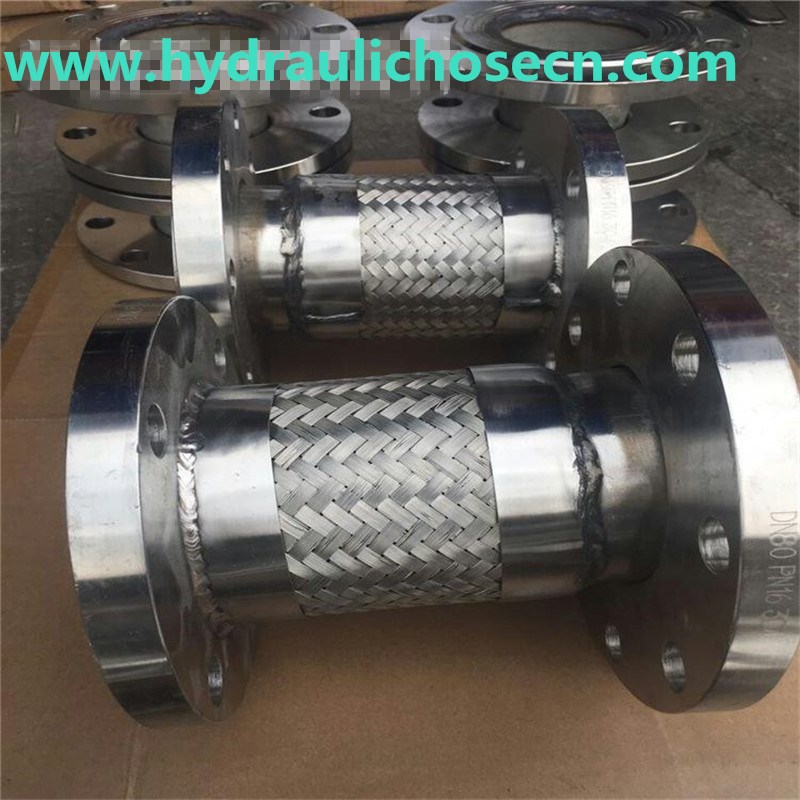 Stainless Steel Flexible Hose with Flange fitting Flange connection pump using flexible stainless steel hose