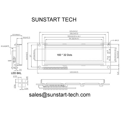 16032 LCD display LCD2USB 20X2 Chinese LCD module with USB interface