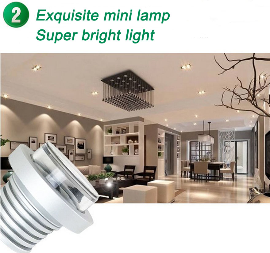 Mini Recessed 1W Led Downlights IP67 Waterproof 12V Antiglare Embedded Spotlight hotel rooms stores Path light Lighting