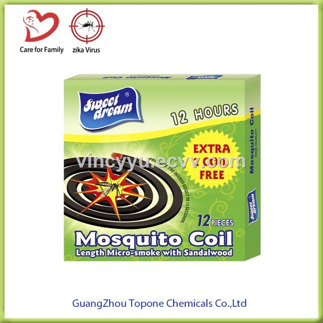 2017 Hot Selling Sweet Dream Brand China Black Mosquito Repellent Incense Coil