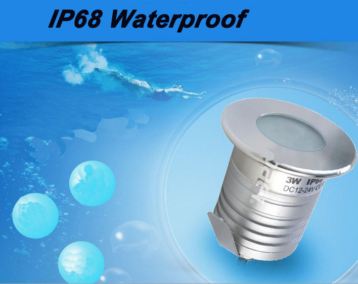 Stainless Steel Anticorrosion IP68 Waterproof 12V 24V Low Voltage Mini 3W LED Swimming Pool Fountain Landscaping Cree