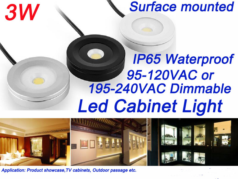 Surface Mounted 3w Mini Led Cabinet Light Dimmable Waterproof Ip65 Surface Mounted 3w Mini Led Cabinet Light Dimmable Waterproof Ip65 Showcase Tv Kitchen Lighting Fixture