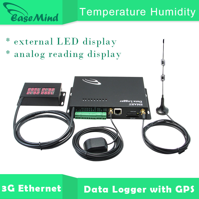 Temperature Humidity 3G Ethernet Data Logger with GPS feature