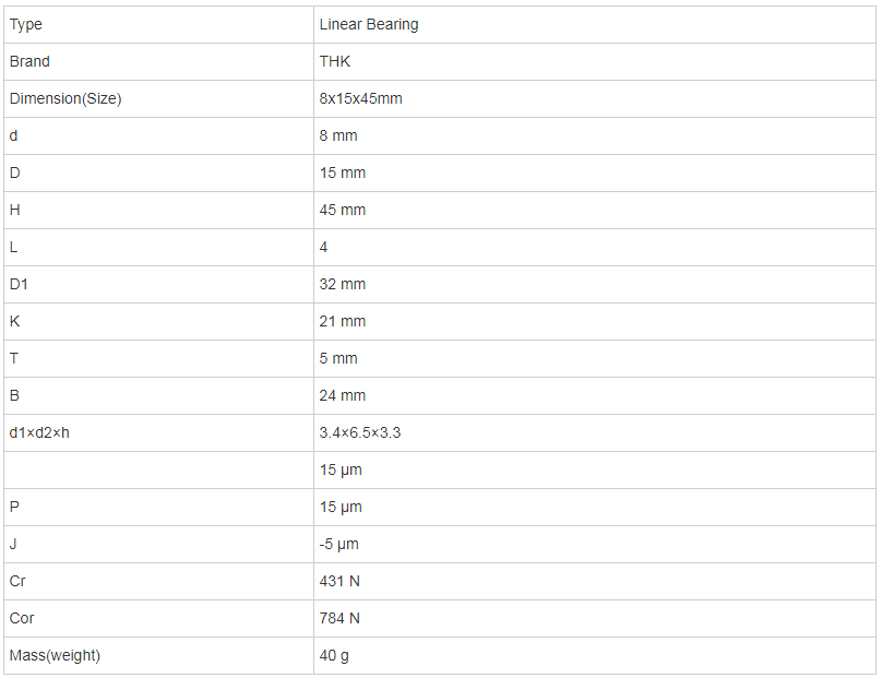 THK LMH8LUU Linear Bearings Linear motion guide