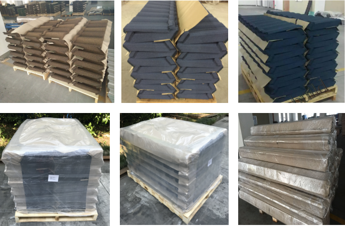 Bond wind and corrosion resistance stone coated steel roof tiles for building roof construction