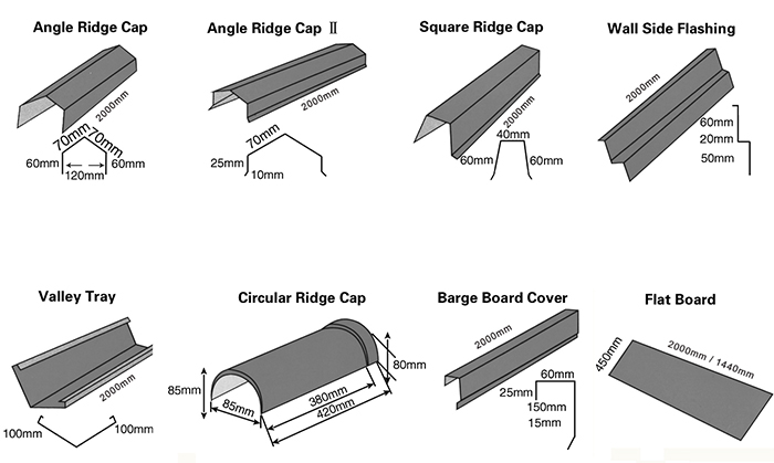 Light Weight Roofing Materials Stone Coated Metal Tiles Color Stone Coated Roofing Sheets