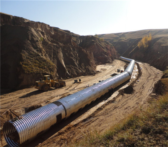 Hot dipped plastic coating steel corrugated pipe