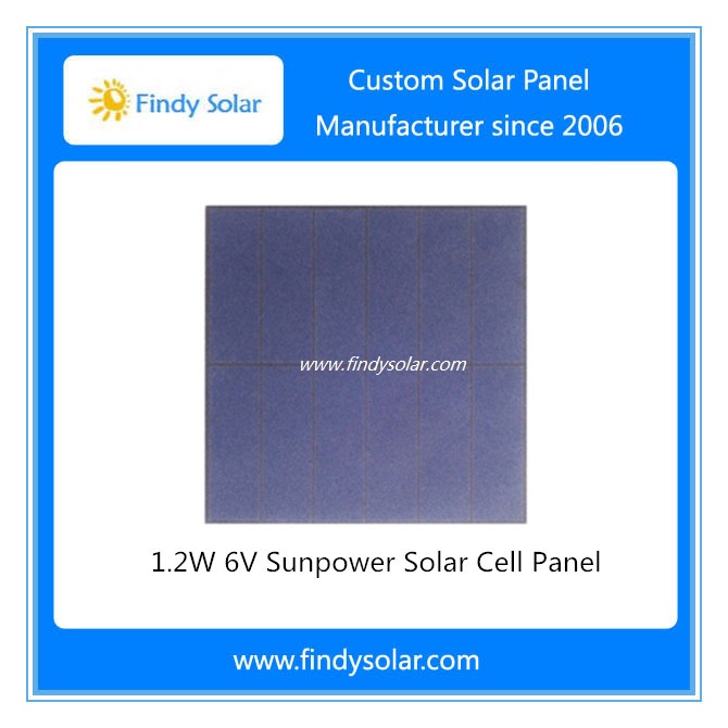 12W 6V Sunpower Solar Cell Panel