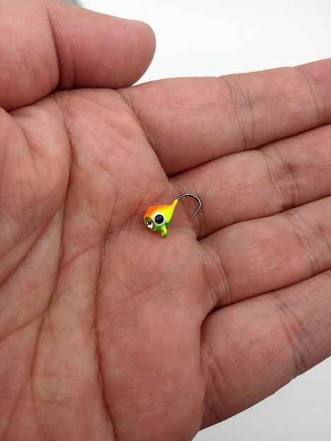 15mm11g mini Ice Fishing Jig Lure 6Color with High Quality winter fishing