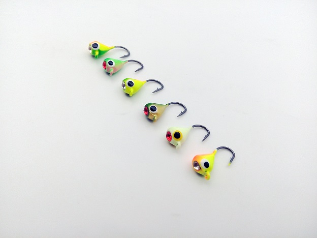 15mm11g mini Ice Fishing Jig Lure 6Color with High Quality winter fishing