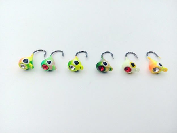 15mm11g mini Ice Fishing Jig Lure 6Color with High Quality winter fishing