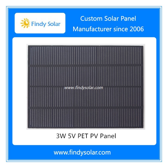 3W 5V PET Solar Photovoltaic Panel