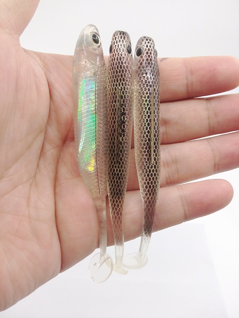 46g soft fishing lures transparent laser body artificial false lure