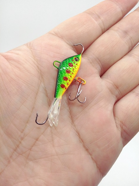 50mm75g Ice Fishing Jig Lure 5Color for Option with High Quality