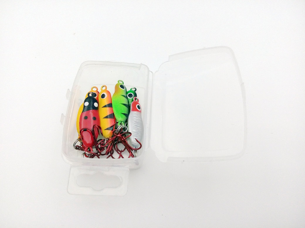 5cm6g Ice Fishing Jig Lure 4Color for Option with High Quality artificial insect lure