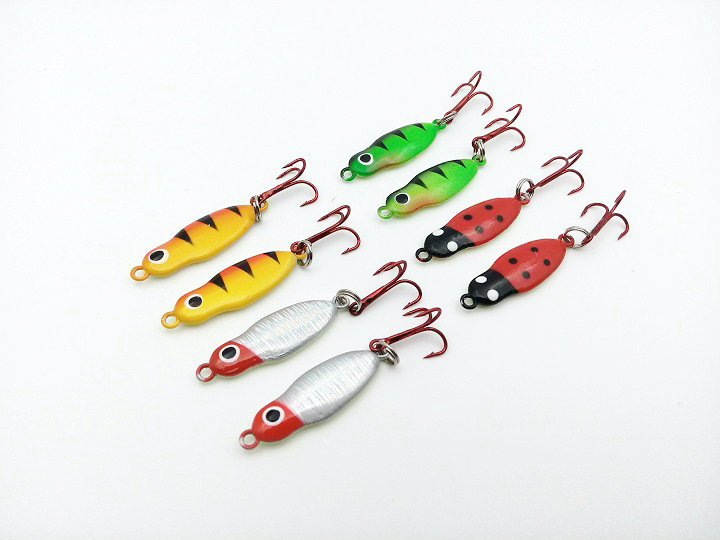 5cm6g Ice Fishing Jig Lure 4Color for Option with High Quality artificial insect lure