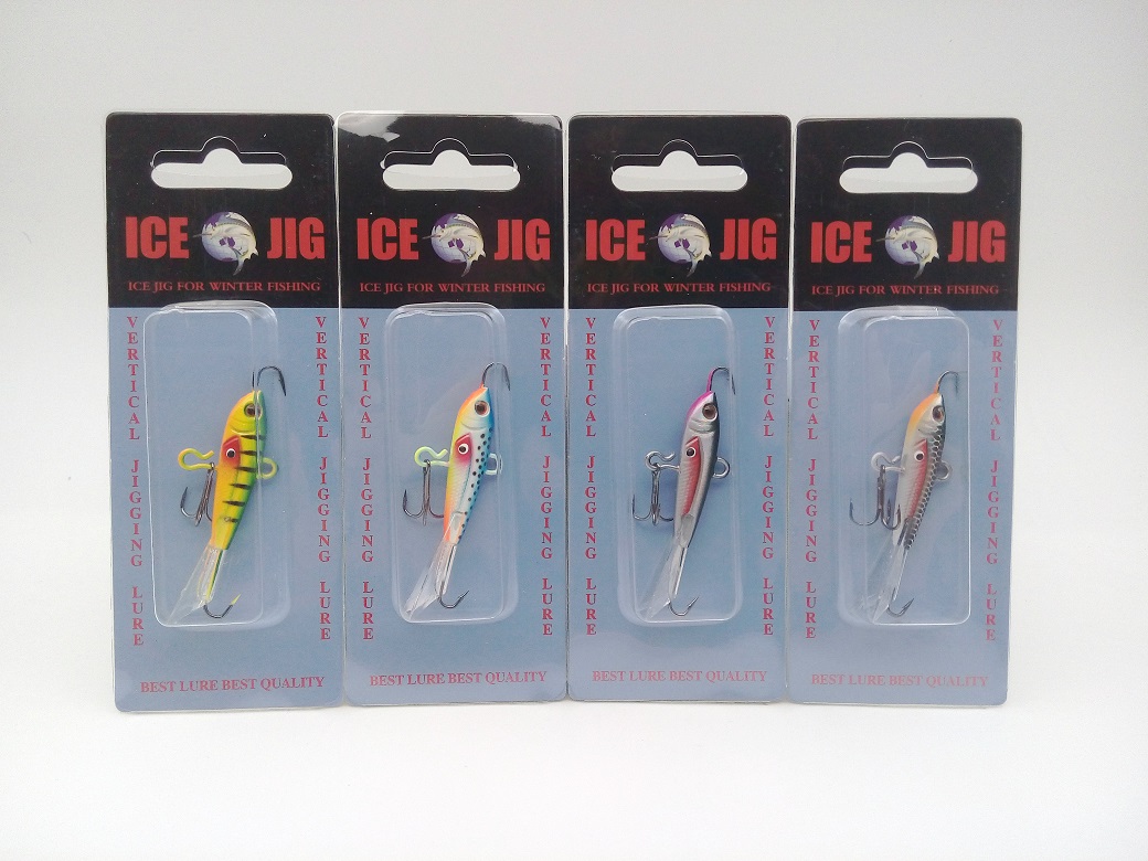 60mm105g Ice Fishing Jig Lure 4Color for Option with High Quality