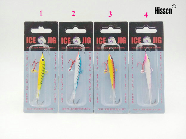 83mm18g Ice Fishing Jig Lure 4Color for Option with High Quality