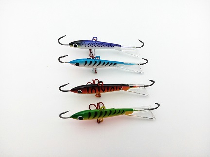 83mm18g Ice Fishing Jig Lure 4Color for Option with High Quality
