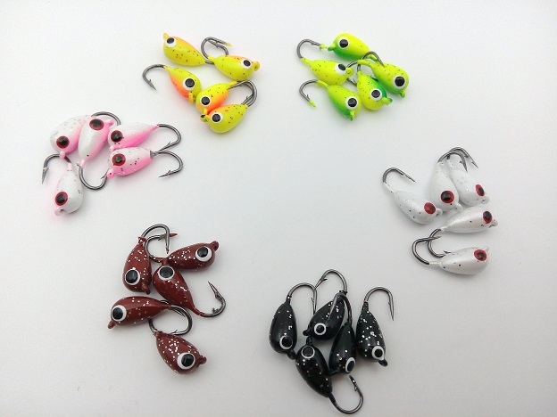 18mm23g Mini Ice Fishing Jig Lure 6Color with High Quality Winter Fishing