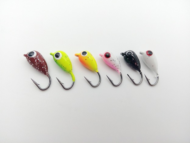 18mm23g Mini Ice Fishing Jig Lure 6Color with High Quality Winter Fishing